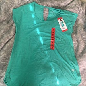 NWT Tuff Athletics Teal Workout Top Size Medium.